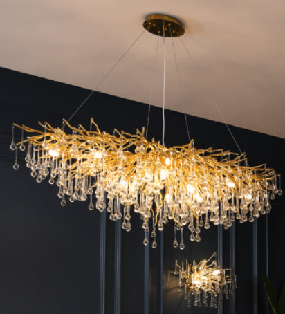 Postmodern Water Drop Crystal Chandelier